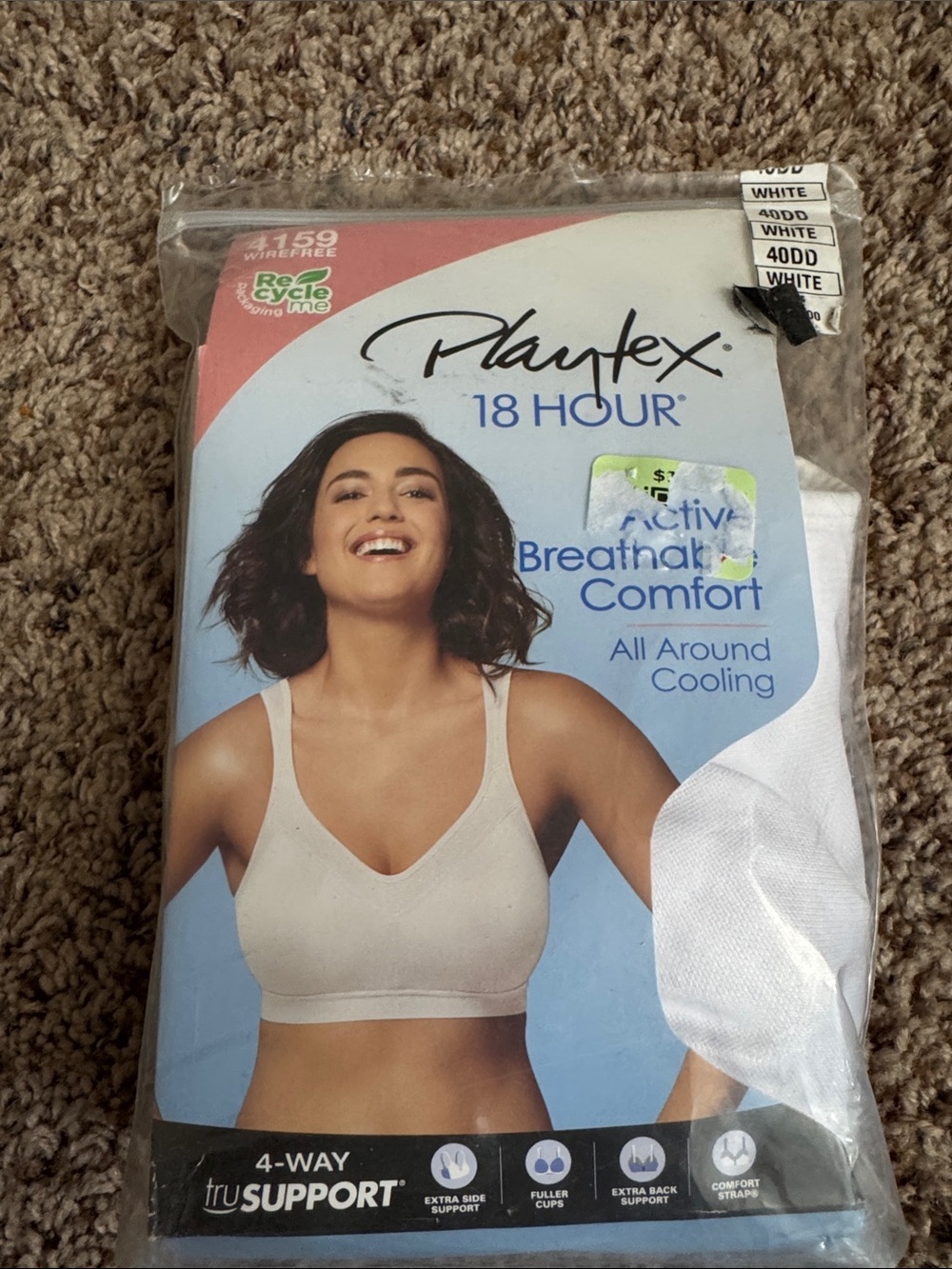 Playtex 18 Hour White Wireless Comfort Bra